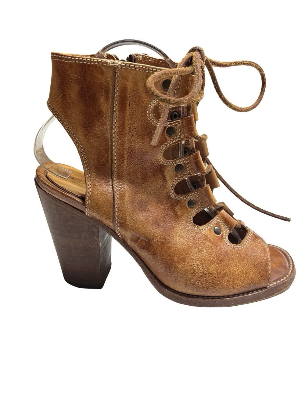 Bed Stu Shoes | Bed Stu Osanna Cognac Lace Boot Sandals Women’s Size 8.5